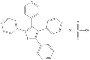 Pyridine, 4,4',4'',4'''-(2,3,4,5-thiophenetetrayl)tetrakis-, monoperchlorate